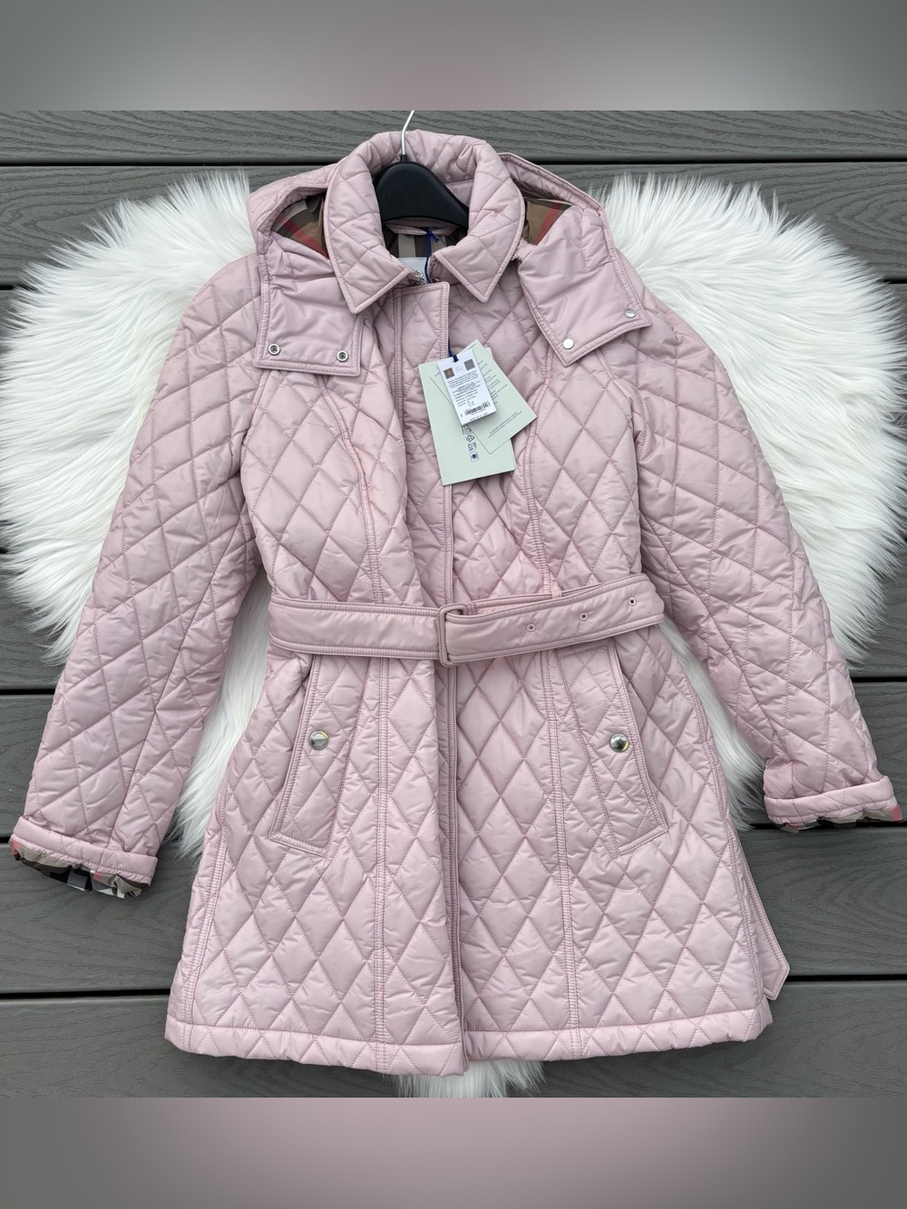 Burberry Pink Quilted Jacket